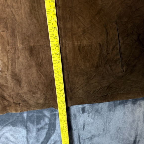 Brooks Brothers 346 Full Zip Leather Jacket Size X-Large Long Sleeve Collard - Picture 3 of 8